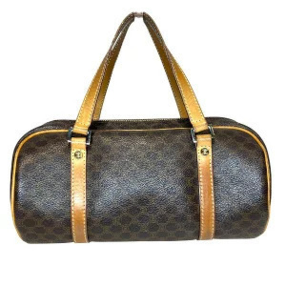 Celine Macadam bag handbag shoulder Boston Brown